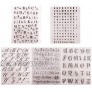 YASUOA 5 Pieces Alphabet Cake Stamp Tool Silicone Clear Stamp， Alphabet & Numbers Fondant Cake Decoration Mold Transparent English Letters Cookie Stamp Mold for DIY Scrapbooking Stationery Decor