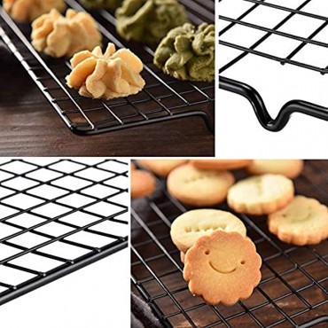 2 Pack Baking Cooling Rack Stainless Steel Non-Stick Heavy Duty Wire Oven Safe Roasting Rack Cooking Grill Tray for Biscuit Cake Bread 16”x 10”