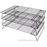 3-Tier Cooling Rack Stackable Non-Stick Cross Grid Cookie Cooling Rack Baking Supplies for Cookies Bread Cake Biscuits and More 3 Tier