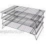3-Tier Cooling Rack Stackable Non-Stick Cross Grid Cookie Cooling Rack Baking Supplies for Cookies Bread Cake Biscuits and More 3 Tier