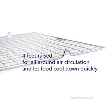 Baking Rack Commercial Grade cooling racks for baking Thick-Wire wire rack bakinges Nontoxic for Roastinges baking rack for oven Safe wire coolings rack Roasting Drying upgrade 10×16-Silver