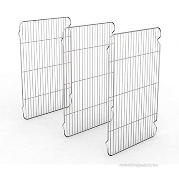 Cooling Rack Set of 3 Zacfton Wire Rack 3 Packs Stainless Steel Baking Rack for Cooking Baking Roasting Grilling Cooling 15“ x 11” x 0.5“ Wire Racks Fit Various Size Cookie Sheets Oven