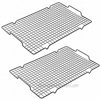 Cooling Rack with Handle Set of 2 Baking Racks with Handle for Easy Transporting 10 x 16 Wire Cookie Rack Fits Half Sheet Pan Oven Safe Wire Rack for Cooking Roasting Grilling