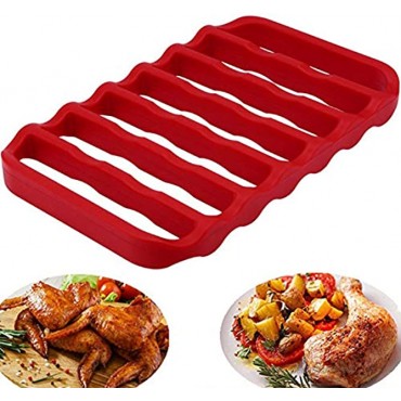 Fivebop Non Stick Cooling Rack for Meat,Easy-Clean Silicone Baking Rack for BBQ & Kitchen Cooling Resting,Pack of 2