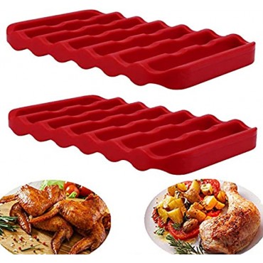Fivebop Non Stick Cooling Rack for Meat,Easy-Clean Silicone Baking Rack for BBQ & Kitchen Cooling Resting,Pack of 2