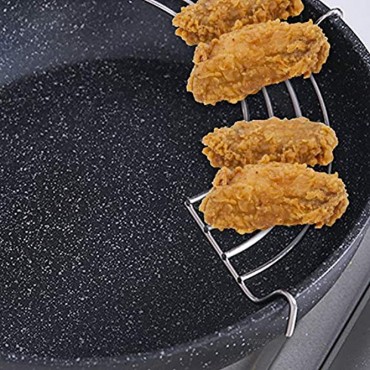 Honbay 2PCS Stainless Steel Semi-circle Fried Food Strainers Cooling Racks Shelves for Kitchen