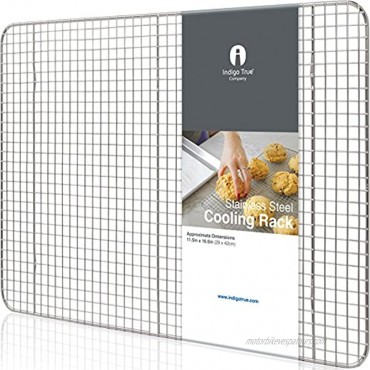 Stainless Steel Cooling Rack Half size Commercial Grade Metal 11.5 x 16.5 | 1 Piece | Cooking Rack Designed To Fit Perfectly Into Baking Half Sheet Pan