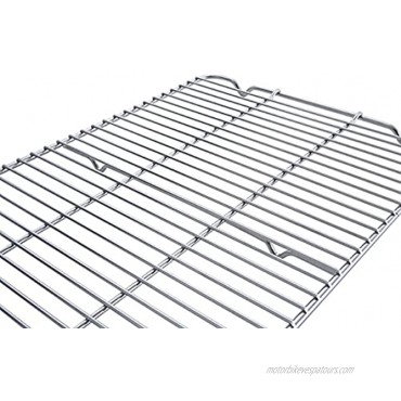 SunnyPoint Oven-Safe 100% Stainless Steel Wire Cooling Rack for Baking Cake Breads Oven Cooking Roasting Grilling Heavy Duty Commercial Quality Fits Jelly Roll Pan. 1 9.7 X 14.2