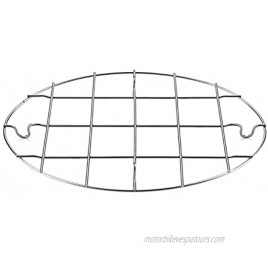 TamBee T&B 9.8x6.7 Inch Oval Roasting Cooling Rack 304 Stainless Steel Baking Broiling Rack Cookware 0.8 Inch heigh Thick Version 1PC
