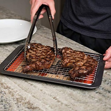 Trinity Provisions Meat Resting Pan With Wire Rack and Silicone Baking Mat Dishwasher and Oven Safe Stainless Steel for Cooking and Cooling Steak BBQ Bacon & More
