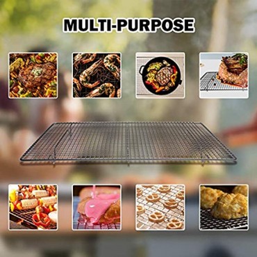 USALLRICH Cooling Racks Stainless Steel – Stainless Steel Cooling Rack Baking Rack Set of 2 – Fits in Half Sheet Cookie Pan Baking Tray Oven and Dishwasher Safe –To Cool and Bake