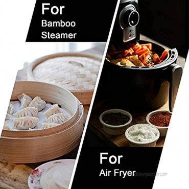 Air Fryer Liners 100-in-1 Non-Stick Air Fryer Parchment Paper Liners Square Perforated Unbleached Parchment Paper for Air Fryer Bamboo Steamers Baking Cooking 7 Inch