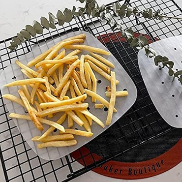 Air Fryer Liners 100-in-1 Non-Stick Air Fryer Parchment Paper Liners Square Perforated Unbleached Parchment Paper for Air Fryer Bamboo Steamers Baking Cooking 7 Inch