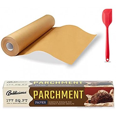 BAKLICIOUS Unbleached Parchment Paper Roll 177 Sq Ft 13 In X 164 Ft Non-stick Baking Parchment Paper For Baking Food Grade Cooking Papers For Baking Bread Cookies Heat Press Pans Oven Air Fry
