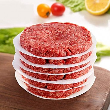 Cedilis 1500pcs Hamburger Patty Paper 4.5IN Non-Stick Wax Papers Round Parchment Paper Food-Grade Burger Sheets for Patty Separating Freezing BBQ Ground Beef and Turkey