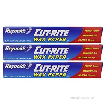 Cut-Rite Wax Paper by Reynolds 75 Sq.Ft Pack of 3