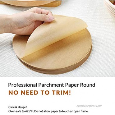 Geesta 200 Pack Parchment Paper Rounds 10 Inch Baking Parchment 6 8 inch Dual-Sided Wax Parchment Circles Round Parchment Paper Perfect for for Round Cake Pan Springform Pan Tortilla Press