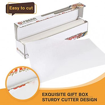 GIFBERA Unbleached Parchment Paper Sheets for Baking 12'' x 164 Feet Roll 164 Sq Ft Chlorine Free Greaseproof Non-stick Finland Imported White