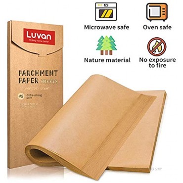 Luvan 200 Pieces Parchment Paper Baking Sheets 9x13inch Precut Non-Stick Parchment Paper for Baking Cooking Grilling Air Fryer and Steaming Unbleached Fit for Quarter Sheet Pans and Bakeware