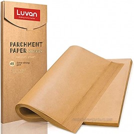 Luvan 200 Pieces Parchment Paper Baking Sheets 9x13inch Precut Non-Stick Parchment Paper for Baking Cooking Grilling Air Fryer and Steaming Unbleached Fit for Quarter Sheet Pans and Bakeware