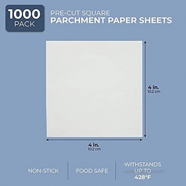 Parchment Paper Squares Baking Sheets 4 x 4 In 1000-Pack