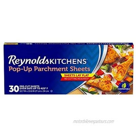 Reynolds Kitchens Pop-Up Parchment Paper Sheets 10.7x13.6 Inch 30 Count