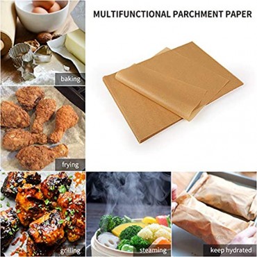 SMARTAKE 200 Pcs Parchment Paper 12x16 Inches Rectangle & 9 Inches Round Set Non-Stick Baking Parchment for Cake Cookie Grilling Air Fryer Steaming