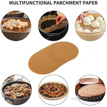 SMARTAKE 200 Pcs Parchment Paper 12x16 Inches Rectangle & 9 Inches Round Set Non-Stick Baking Parchment for Cake Cookie Grilling Air Fryer Steaming