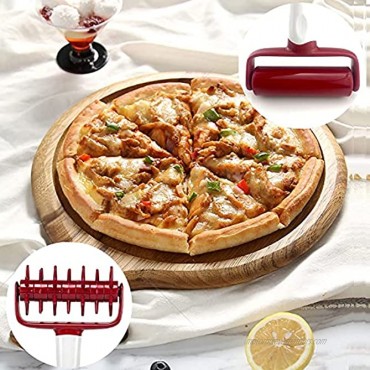 2 Pieces Pizza Dough Roller and Docker Set Pastry Pizza Pie Roller Rolling Pins and Time-Saver Pizza Dough DockerDocker+Roller