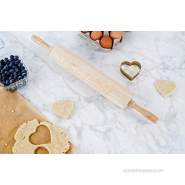 Classic Wood Rolling Pin 20 Inches Long Large Used by Bakers & Cooks for Pizza Dough Cookies Pastries Pasta