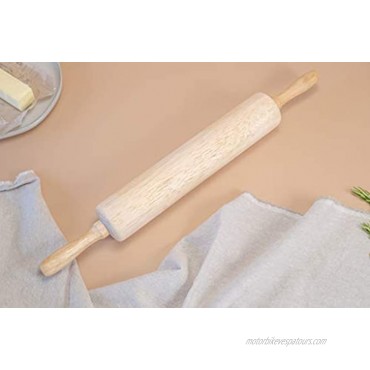 Classic Wood Rolling Pin 20 Inches Long Large Used by Bakers & Cooks for Pizza Dough Cookies Pastries Pasta