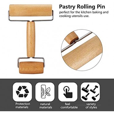 Dough Baker Roller Set Wooden Rolling Pin Baking Kitchen Utensils for Pastry ,Tortilla Pizza,Cookie and MoreType 1