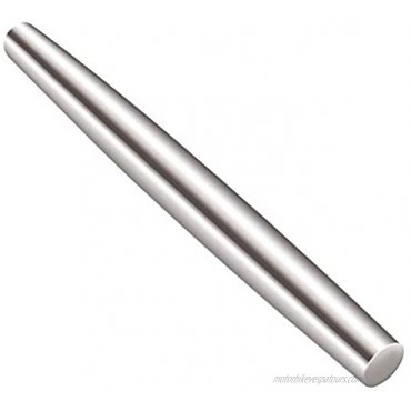French Rolling Pin Vamlader 16.7 Stainless Steel Rolling Pin for Fondant Pie Crust Cookie Pastry Dough –Tapered Design & Smooth Construction