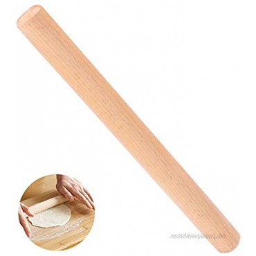Luxtrip Wood Rolling Pin16 Inches Wood Rolling Pin Dough Roller Non-stick Easy Handle Eco-friendly Kitchen Baking Rolling Pin for Baking Wooden Pizza Dough Roller