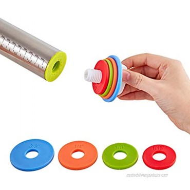 MTNZXZ Rolling Pin Adjustment Ring and Screw Rolling Pin Guide Ring Spacer Replacement of Accessories for Adjustable Stainless Steel or Wood Rolling Pins