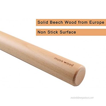 Muso Wood Small Rolling Pin for Baking,Wooden Rolling Pin 11 inches for Fondant Pie Crust Cookie Pastry Dough-Easy to CleanBeech