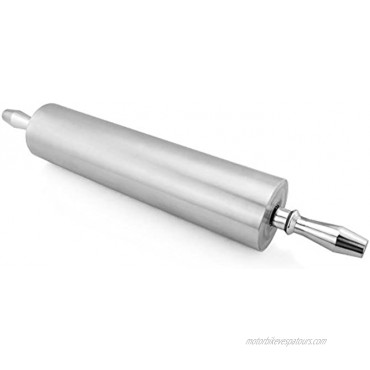 New Star Foodservice 37524 Extra Heavy Duty Restaurant Aluminum Rolling Pin 18 Silver