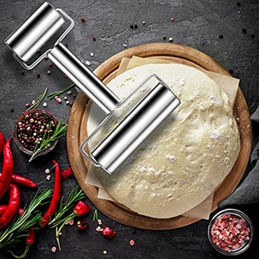 Rolling Pin Stainless Rolling Pin Set Includes 16 Inches French Rolling Pin and a Double Dough Roller Perfect Baking Set for Pizza Bread Pasta Cookie Pie Pastry and Dumpling Dishwasher Safe