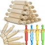 Suclain 15 Pieces Wooden Mini Rolling Pin 6 Inches Long Kitchen Baking Rolling Pin Small Wood Dough Roller for Children Fondant Pasta Pastry Pizza Crafting and Imaginative Play