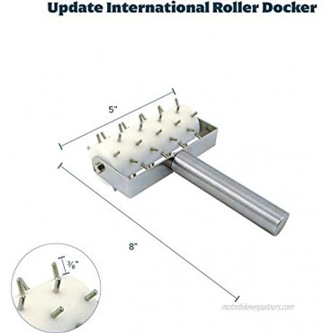 Update International RD-5 Stainless Steel Pizza Roller Docker 8-Inch silver