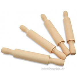 Wooden Mini Rolling Pin 5 Inches Long Pack of 6 Great for Children in The Kitchen Play-doh Crafting and Imaginative Play by Woodpeckers
