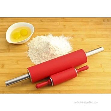 Zoie + Chloe Silicone Rolling Pin for Kids Red