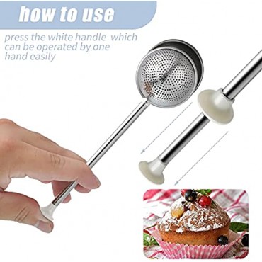 1 Piece Stainless Steel Mini Ball Whisk with 2 Pieces Powdered Sugar Shaker Duster Baking Powder Sifters Baking Tools Dusting Flour Shaker Duster Flour Dispenser Shaker