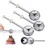 3 Pieces Powdered Sugar Shaker Duster 2 Different Holes Small and Big Hole Flour Dispenser Shaker with Spring-operated Handle Stainless Steel One-Handed Operation Shaker Duster White Handle