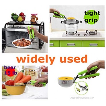 AINAAN Gripper Clips for Moving Hot Plate or Bowls with Food Out,Kitchen Stainless Steel Exquisite Bowl Pot Pan Gripper Clip from Instant Pot,Microwave,Oven,Air Fryer Orange