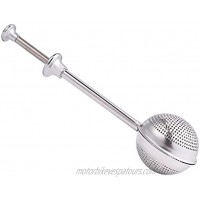 Dusting Wand with Spring-Operated Handle Stainless Dusting Wand for Baking Small Hole Tea Leak Powdered Sugar Shaker Duster Sifter