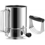 Flour Sifter Stainless Steel 5 Cup Rotary Hand Crank with 16 Fine Mesh Screen Professional Baking Sifter