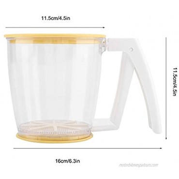 Flour Sifter Vensans Hand-held Cup Flour Sifter Strainer Powder Mesh Sieve Baking Supplies Tools with Lid