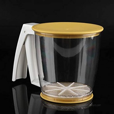 Flour Sifter Vensans Hand-held Cup Flour Sifter Strainer Powder Mesh Sieve Baking Supplies Tools with Lid