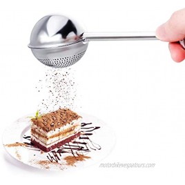 Lauon Dusting Wand for Sugar Shaker Duster for Flour Powdered Sugar and Spices Baker’s Sugar Sifter Spring Handle One-Handed Operation